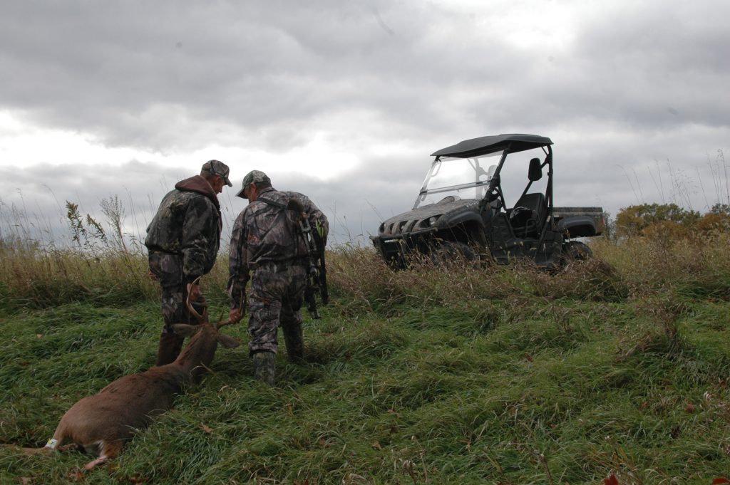 dragging a deer