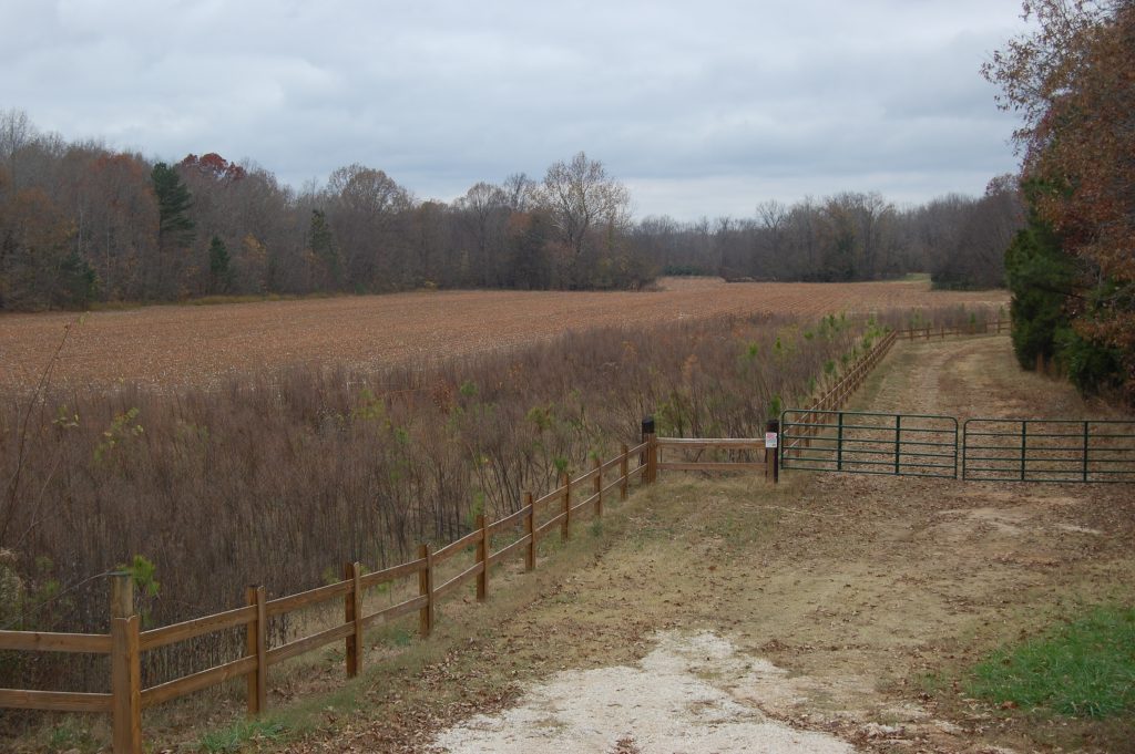 property boundary and gate