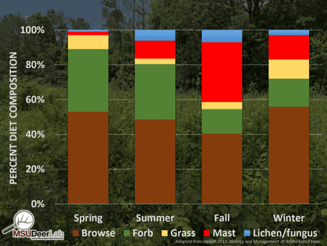 deer seasonal diet composition